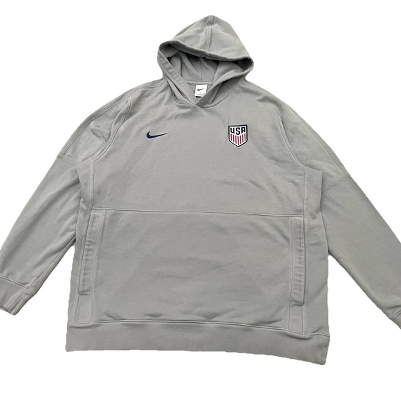 Nike Other - Nike USA Soccer French Terry Pullover Hoodie Men's XL Gray Pockets DH4829-050